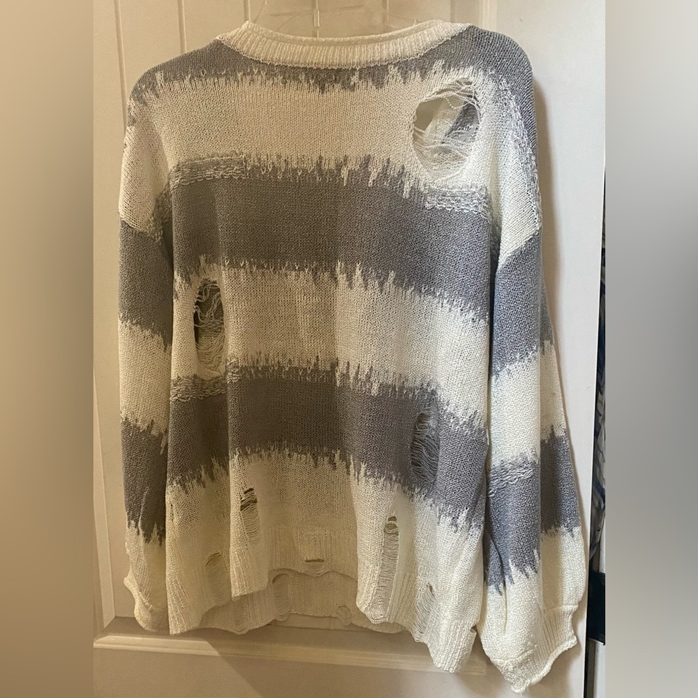 NWOT POL boutique brand distressed sweater